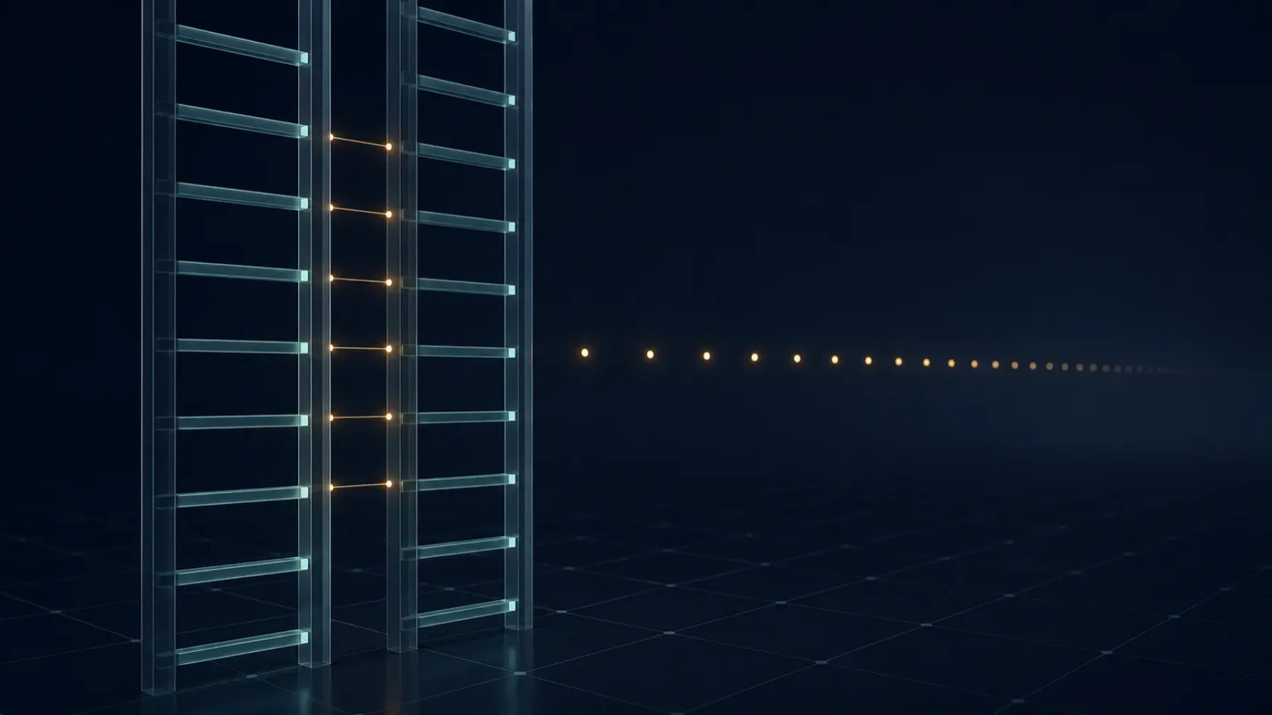 Two parallel odds ladders highlighting a small margin between rungs
